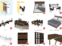 Sketchup nội thất đồng gia,sketchup bàn ghế,Sketchup bàn ghế đồng gia,Sketchup nội thất